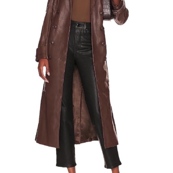 GOOD AMERICAN Good Classic Coated Denim Jeans Size 28 in Black - Picture 16 of 16